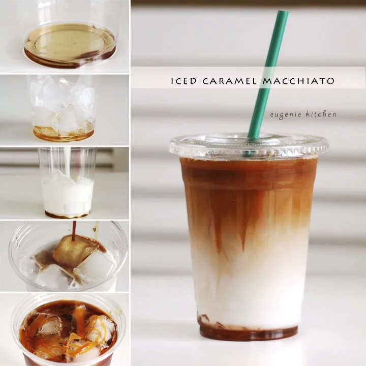 Steps on how to make a DIY Starbucks Caramel Macchiato