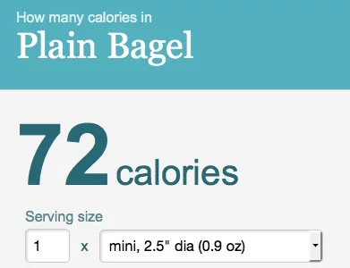 Plan Bagel Calories