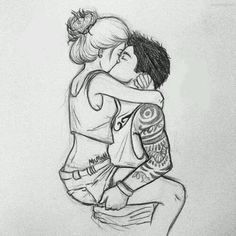 Boy And Girl Kissing Drawing