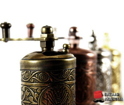 Bazaaranatolia Turkish Grinder, Spice Grinder, Salt Grinder, Pepper Mill 4.2'