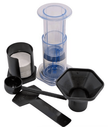 AeroPress Coffee And Espresso Maker With Zippered Nylon Tote Bag With Bonus 350 Micro Filters
