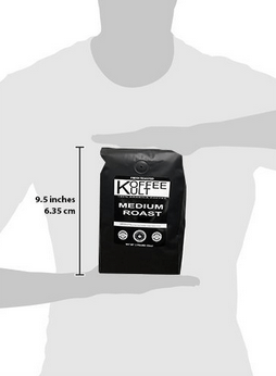 Size and Height of Koffee Kult Medium Roast Coffee Beans