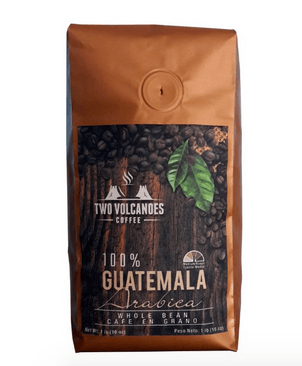 TWO VOLCANOES WHOLE BEAN COFFEE - GUATEMALAN ORGANIC, GOURMET & RARE, SINGLE ORIGIN