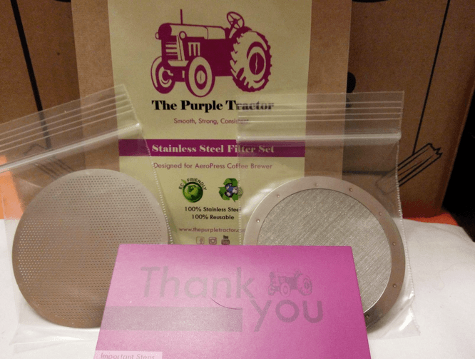 The Purple Tractor Aeropress Filter