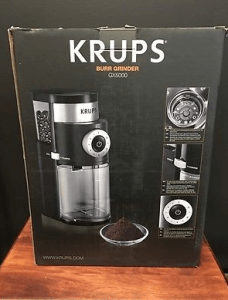 KRUPS GX5000 Professional Electric Coffee Burr Grinder - Black