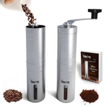 Orvite Ceramic Burr Manual Coffee Grinder - Portable Stainless Steel Conical Coffee Mill With Hand Crank Review