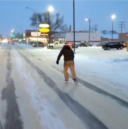 Skating To Tim Hortons