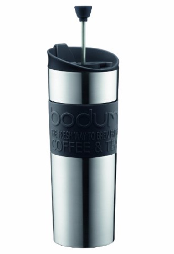 Bodum Travel Tea And Coffee Press, Stainless Steel Insulated Travel Mug