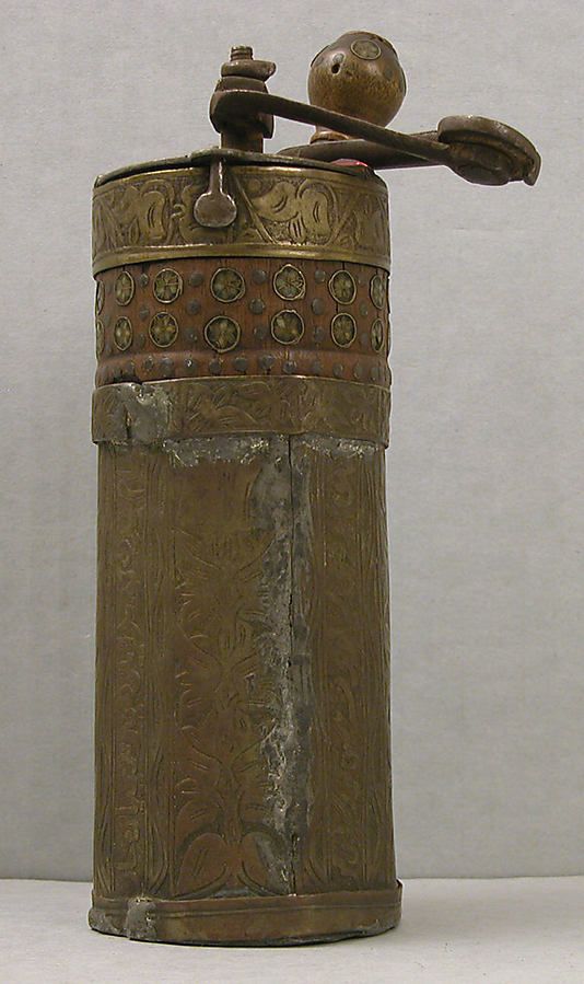 19th Century Egyptian Or Turkish Brass Coffee Mill