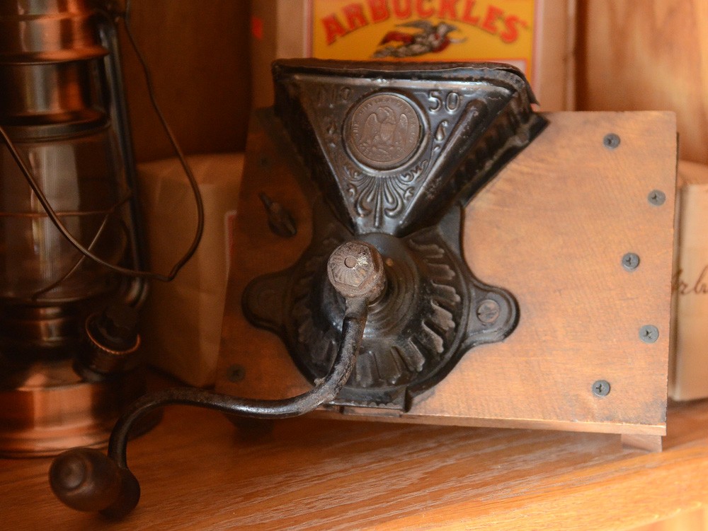 Antique Chuck Wagon Coffee Pot - Hansen Wheel and Wagon Shop