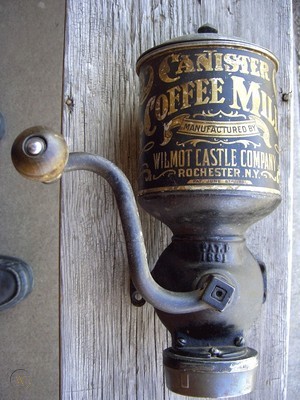 Antique coffee grinder outlet wall mount